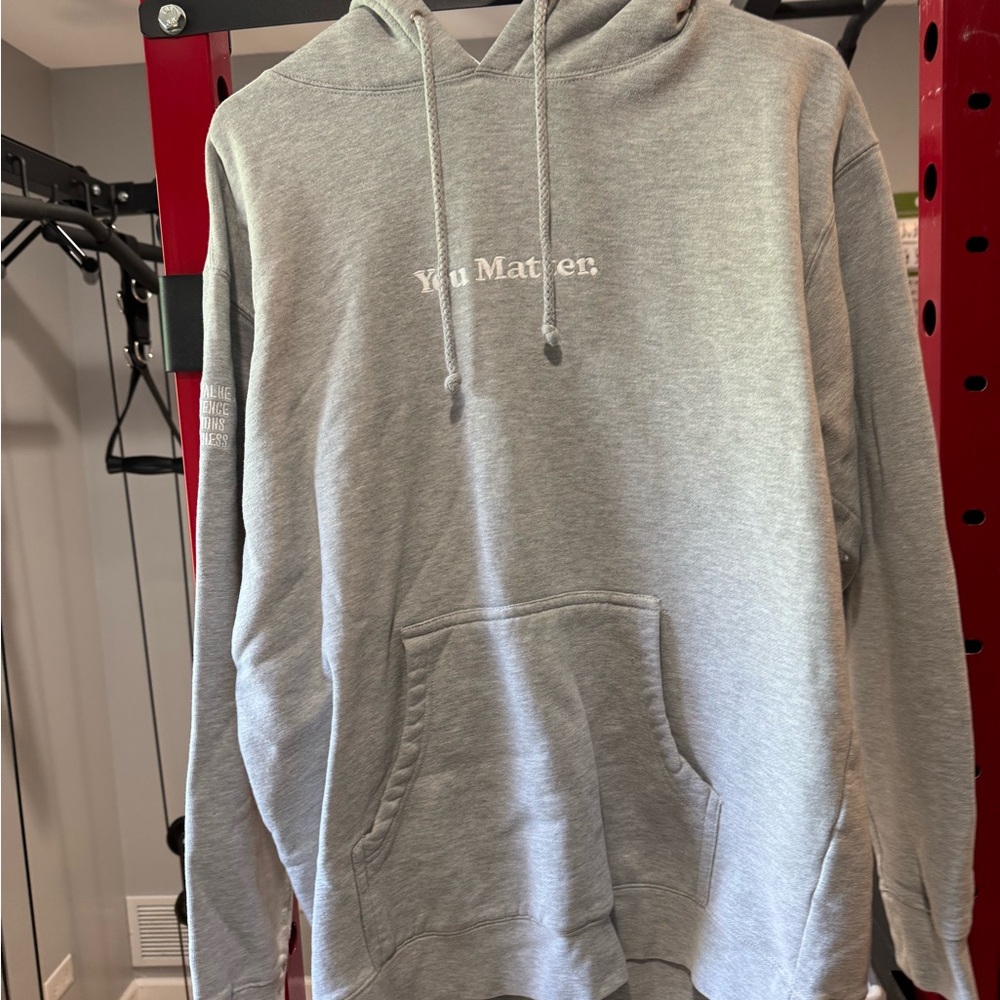 Gray Hoodie with 'You Matter' Print